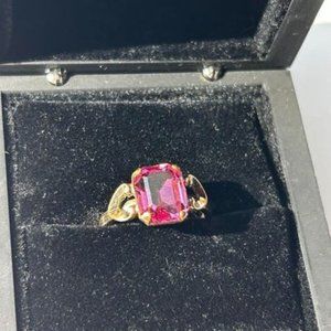 Vintage Clark & Coombs Co pink ring